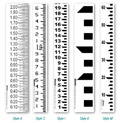 Porcelain Enamel Standard Staff Gauges — Water Monitoring Accessory