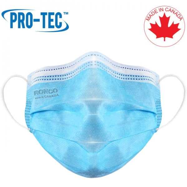 RONCO Pro-Tec 5622 = 3-ply pleated medical mask (ASTM L2), NOT the N95 respirator. Source: canadaglovesupply BigCommerce