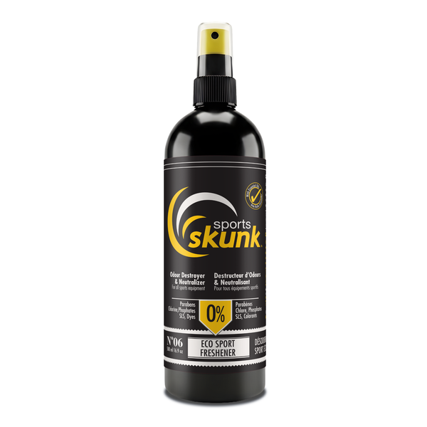 Sports Skunk Freshener 500mL - Natural odor eliminator for sports gear and gym bags, Made in Canada
