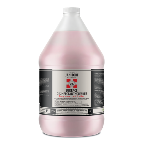 JANITORI Surface Disinfectant No.08 4L - Health Canada approved plant-based disinfectant, Made in Canada
