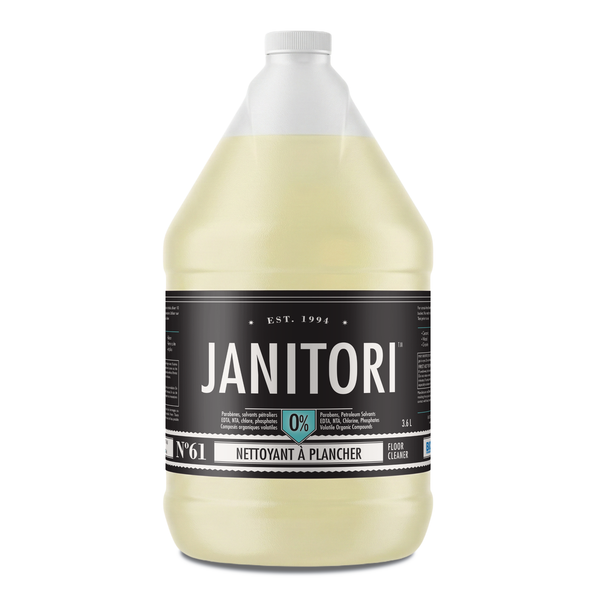 JANITORI Floor Cleaner No.61 - Plant-based natural floor cleaner for hardwood and tile, Made in Canada