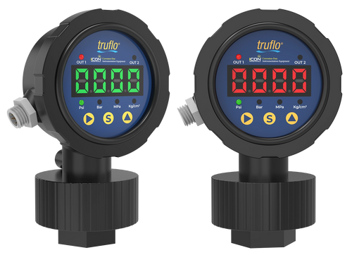 Icon OBS-LE All-Plastic Pressure Gauge and Guard with LED Display