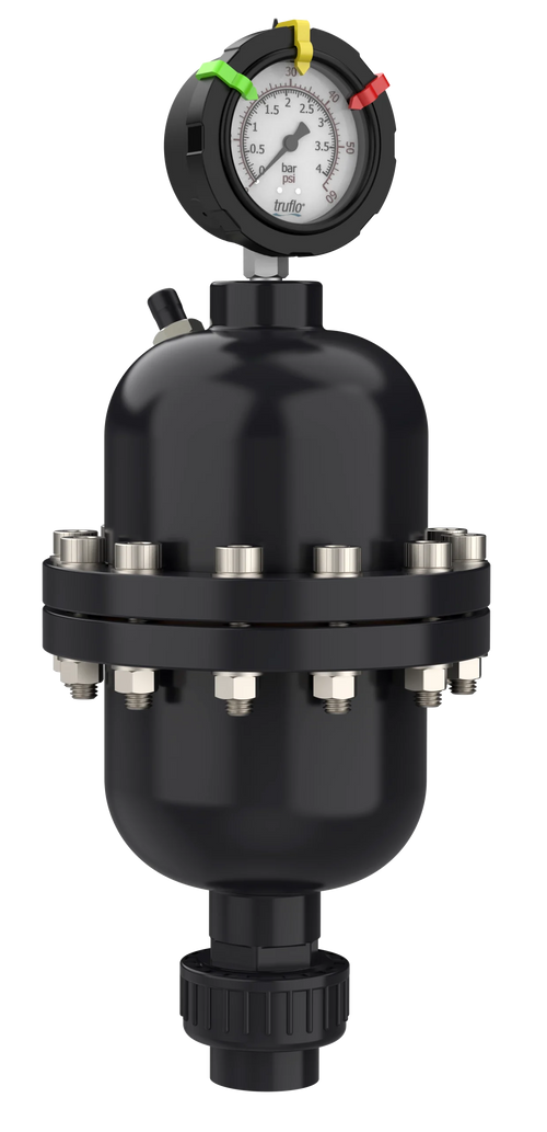 Icon PulsePro PV PVC Pulsation Dampener with Pressure Gauge
