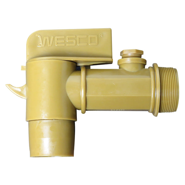 Wesco 2" NPT Polyethylene Deluxe Drum Faucet, Polyethylene, 2" NPT