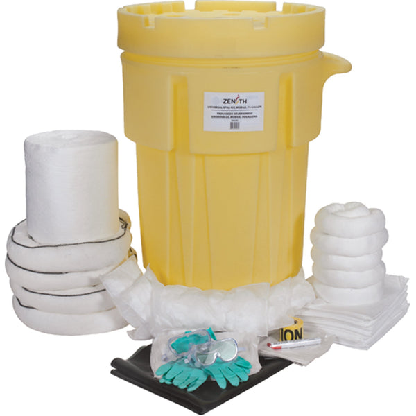 Zenith Industrial Spill Kit, Oil Only, Overpack/Salvage Drum, 95 US gal. Absorbancy