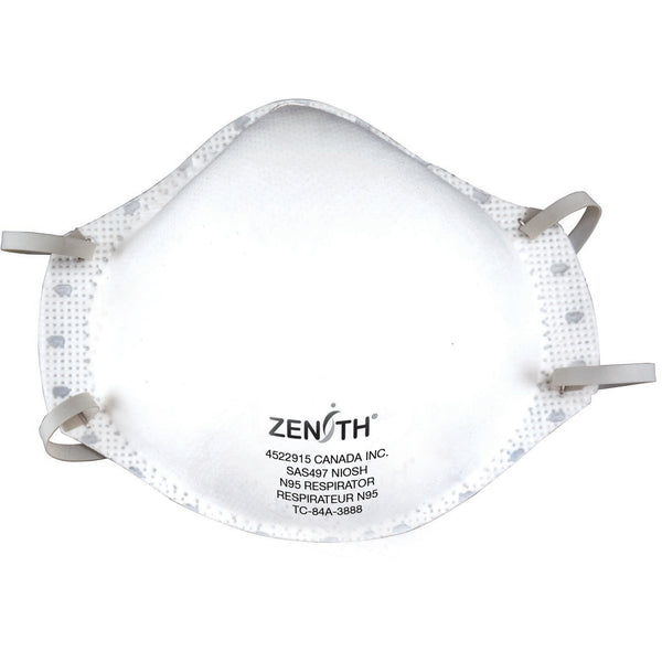 Zenith Particulate Respirators - Vend Pack, N95, NIOSH Certified, Medium/Large