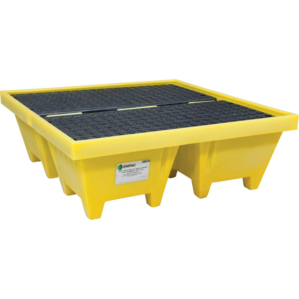 ENPAC Poly-Spillpallet 6000 With Drain, 83 US gal. Spill Capacity, 50" x 50" x 17"