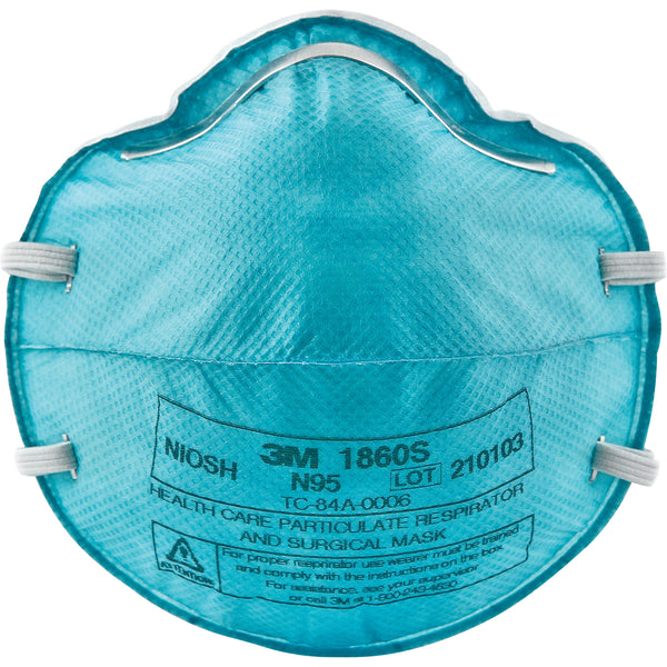 3M 1860S Particulate Healthcare Respirator, N95, NIOSH Certified, Box of 20