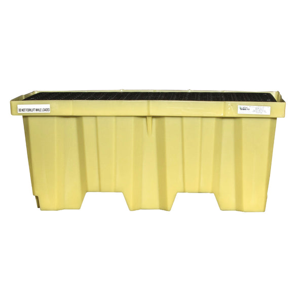 ENPAC Nestable 2-Drum Poly-Spillpallet Without Drain, 66 US gal. Spill Capacity, 51" x 26" x 21"