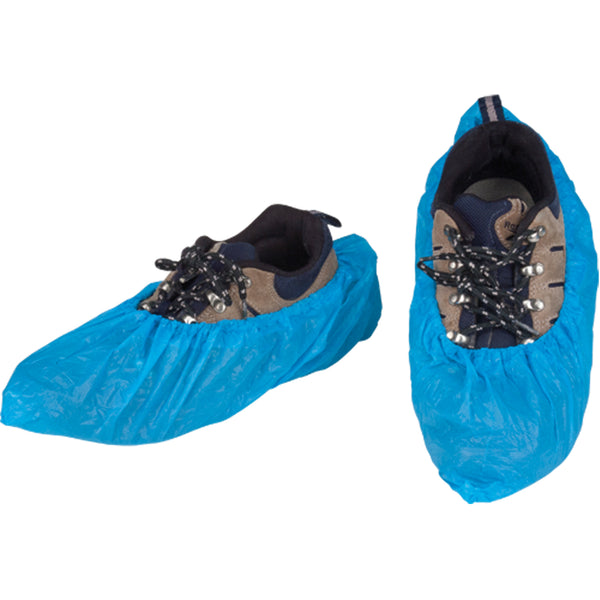 Zenith CPE Shoe Covers, Polyethylene, Blue, Pack of 100