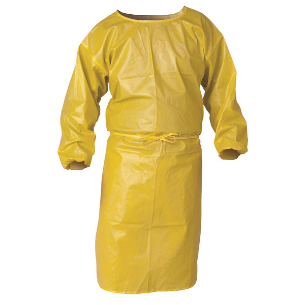 Ansell KleenGuard™ Chemical Spray Protective Smock, Polypropylene, Yellow, 34" W x 52" L