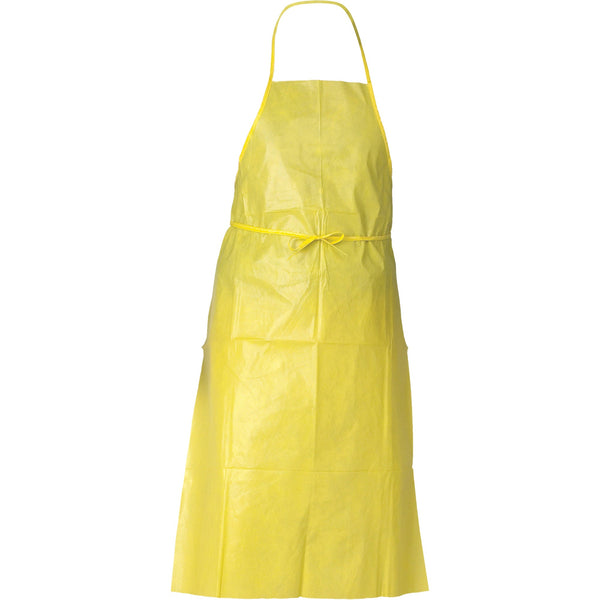 Ansell KleenGuard™ A70 Chemical Spray Protection Apron, Polyethylene, 44" L x 29" W, Yellow, Case of 100