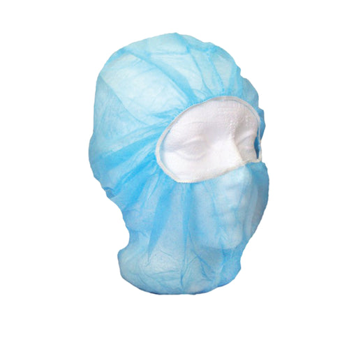 Ronco Disposable Balaclava Hood, Polypropylene, Blue, Pack of 25