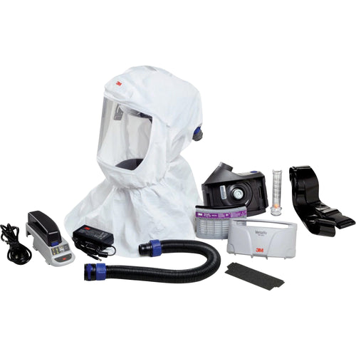 3M Versaflo Easy Clean PAPR Kit, Loose Fitting Hood & Faceshield, Lithium-Ion Battery