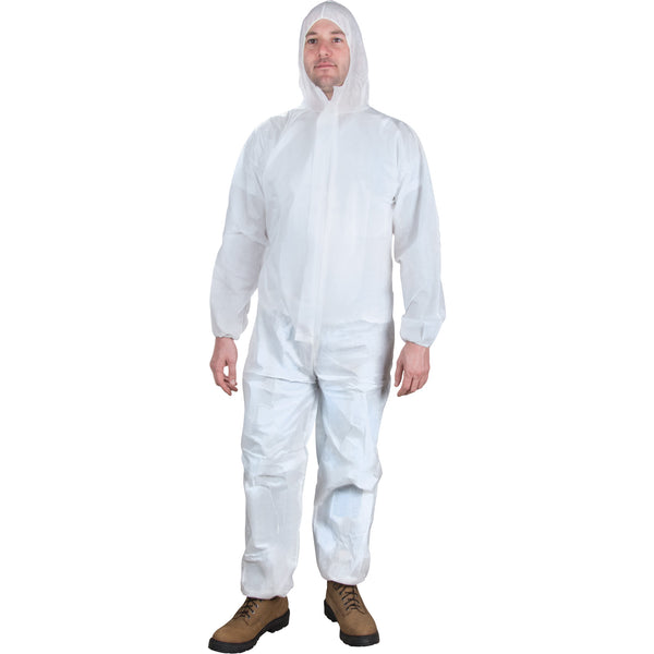 Zenith Hooded Coveralls, White, Microporous
