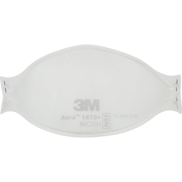 3M Aura Health Care Particulate Respirator & Surgical Mask 1870+, N95, NIOSH/FDA-Approved Certified, Box of 20