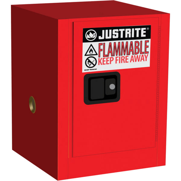 Justrite Sure-Grip EX Countertop Flammable Cabinet, 4 gal., 1 Door, 17" W x 22" H x 17" D