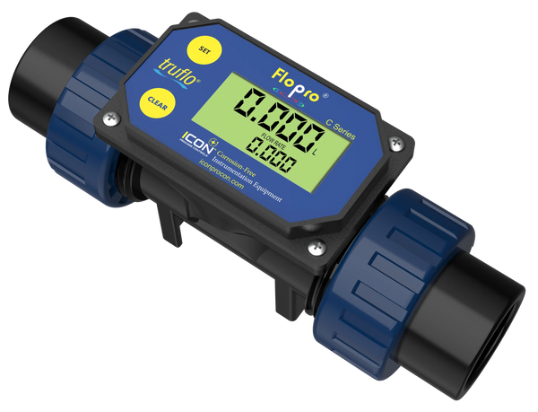 Icon TCB PVC Battery-Operated In-Line Paddle Wheel Flow Meter