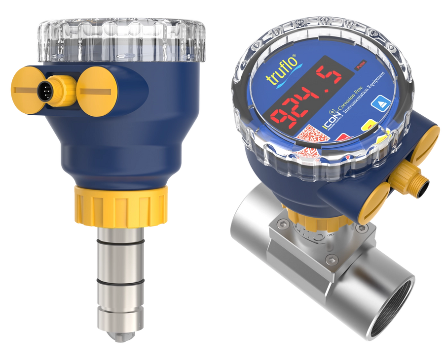 Icon TI3R 316 Stainless Steel Insertion Paddle Wheel Flow Meter with Rate, Pulse and 4-20mA Output