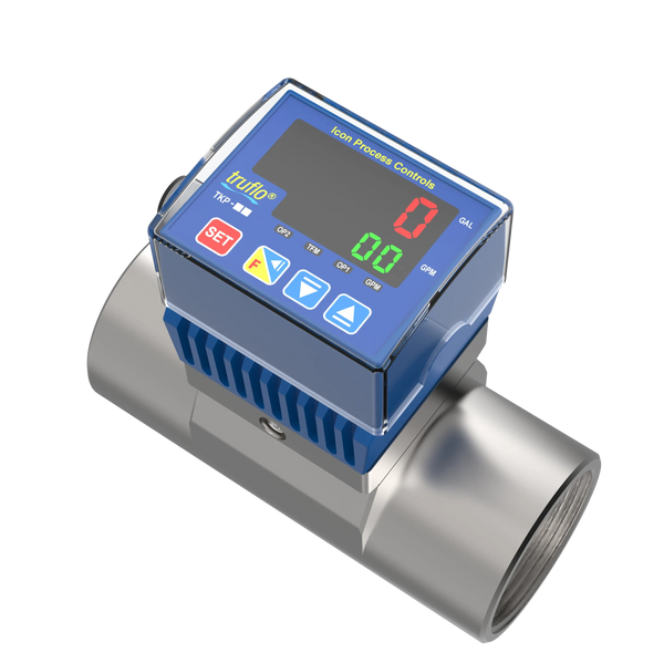 Icon TK3P 316 Stainless Steel In-Line Paddle Wheel Flow Meter with Pulse Output