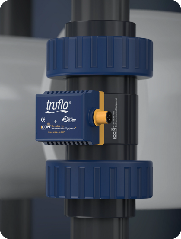 Icon TKW In-Line Paddle Wheel Flow Meter with LED Flow Indicator