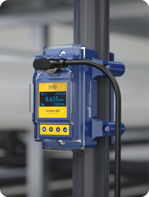 Icon UltraFlo 500S Clamp-On Ultrasonic Flow Meter for Small Tubing