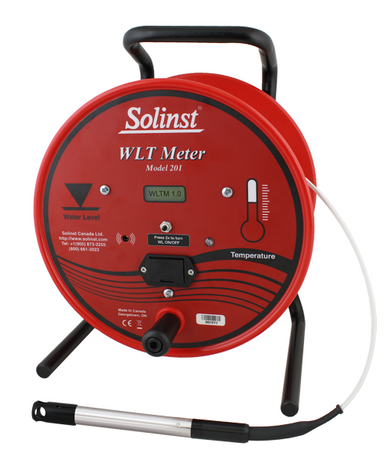 Model 201 Water Level Temperature Meter With Laser Marked Flat Tape