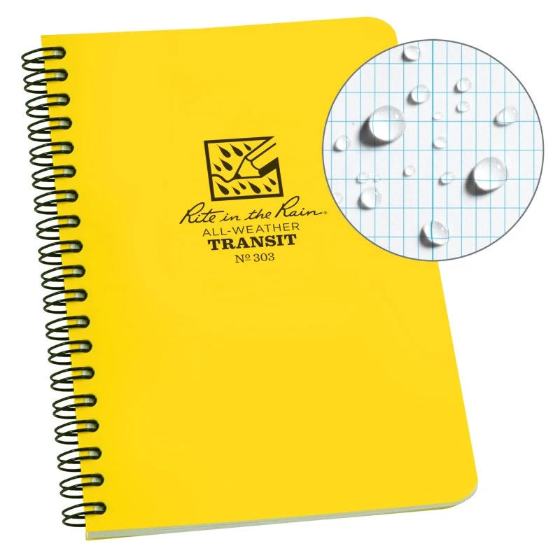 4.625″ x 7″ Rite in the Rain® All-Weather Side Spiral Notebook — Field Notebook