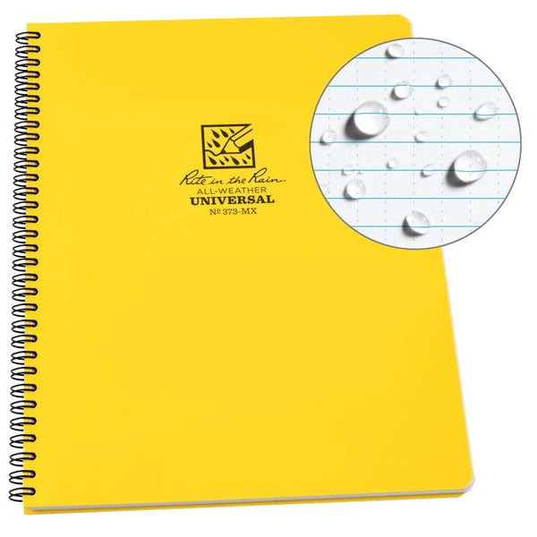8.5" x 11" Rite in the Rain® All-Weather Side Spiral Notebook with Universal Pattern — Field Notebook