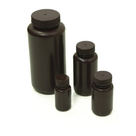 Wide Mouth Amber Bottles