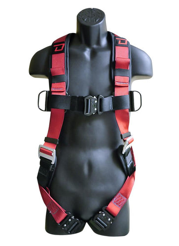 Dyna-Pro Aluminum Professional Fall Arrest Harness With Aluminum Bayonet Leg Strap Connectors — Fall Protection Harness