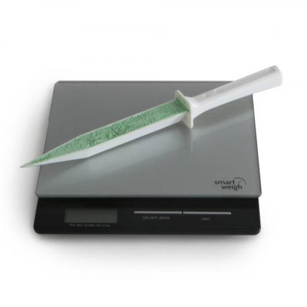 White PS Standard Width Blade SteriWare® V-Spatula (CLOSED) — Laboratory Tool