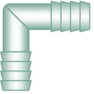 Elbows-Barbed Nylon & Black HDPE — Tubing Accessory