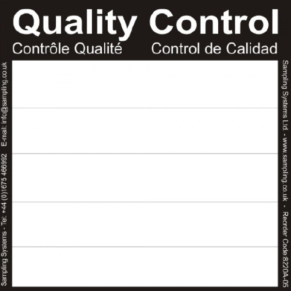 Black Quality Control Labels — Quality Control Label