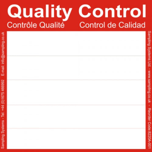 Red Quality Control Labels — Quality Control Label