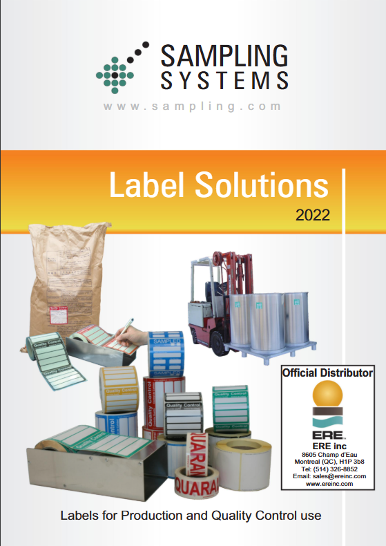 Sampling Systems Labels For Production & Quality Control Use