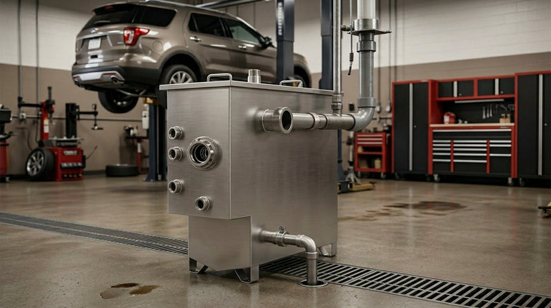 Séparateur eau-huile OlioSep™ installé dans un atelier automobile au Canada