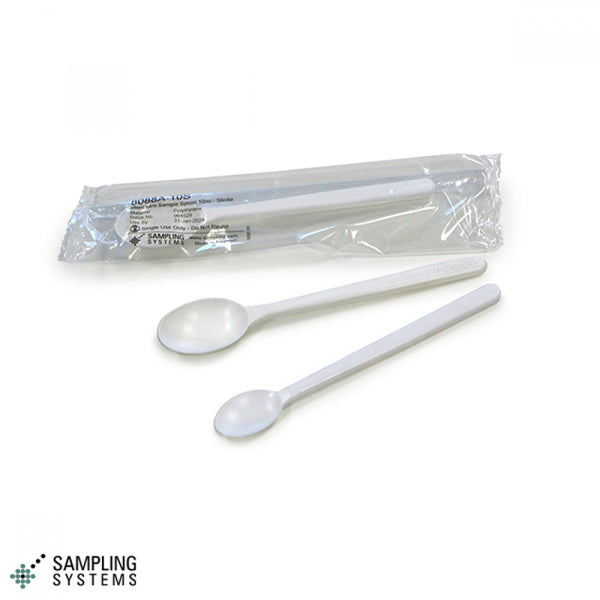 White PS SteriWare® Sample Spoon — Powder Sampler