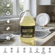 JANITORI Dishwash No.81 - Eco-friendly dishwashing liquid for home and commercial kitchens