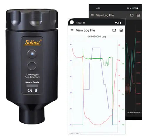 Solinst Levelogger 6 App Interface (Bluetooth, Apple & Android)