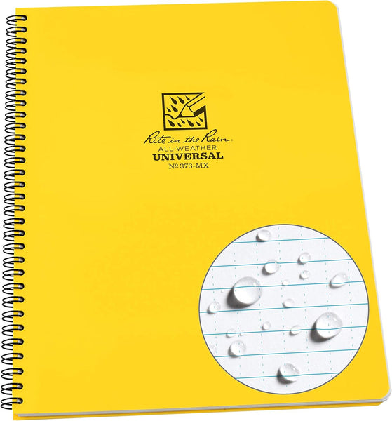 8.5" x 11" Rite in the Rain® All-Weather Side Spiral Notebook with Universal Pattern