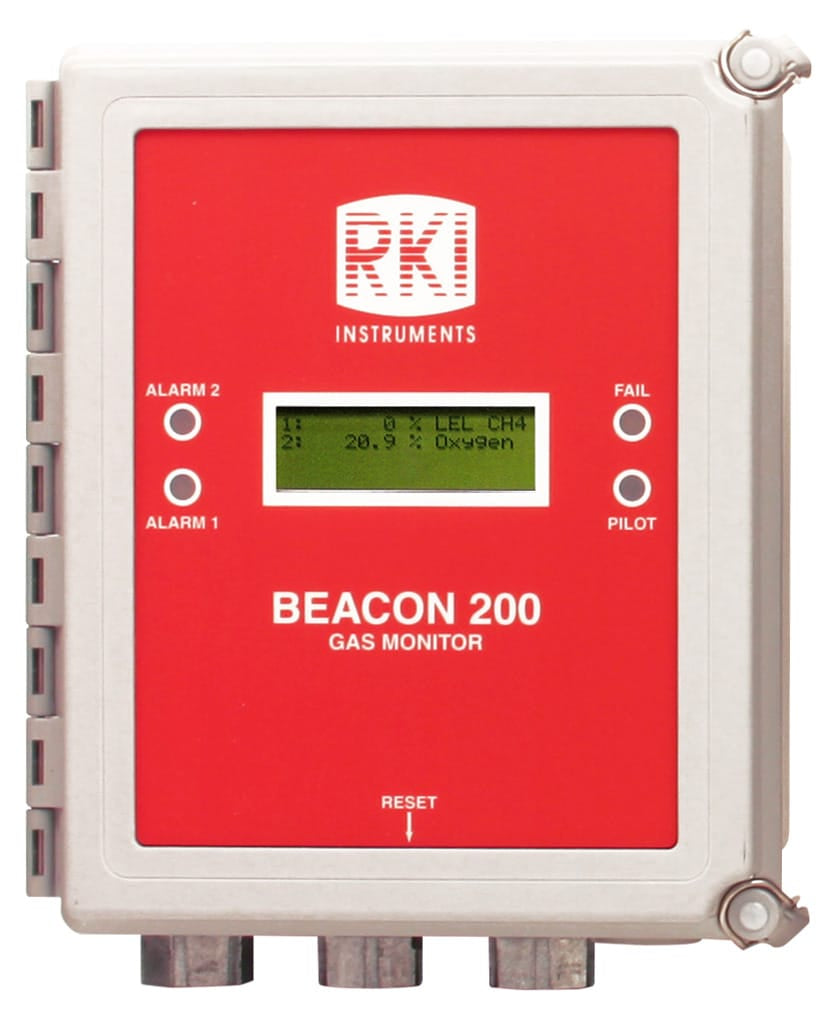 Beacon 200 Two Channel Wall Mount Controller — Gas Detection Controller