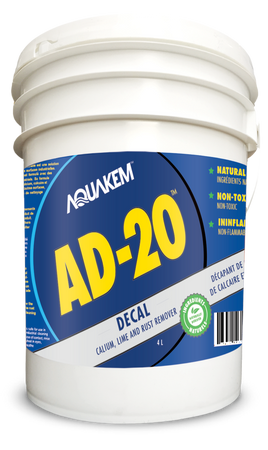 AD20™ Decal™ Eco-Friendly Industrial Grade Calcium, Lime & Rust Stain Remover White Label