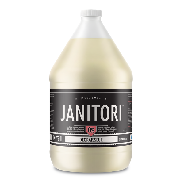 JANITORI Degreaser No.71 - Commercial plant-based kitchen and surface degreaser, Made in Canada