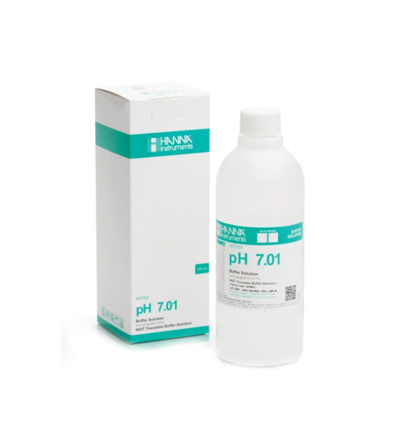 Gemplers (Shopify CDN) full-res 978x1014 product shot of Hanna Instruments pH 7.01 Buffer/Calibration Solution bottle + 