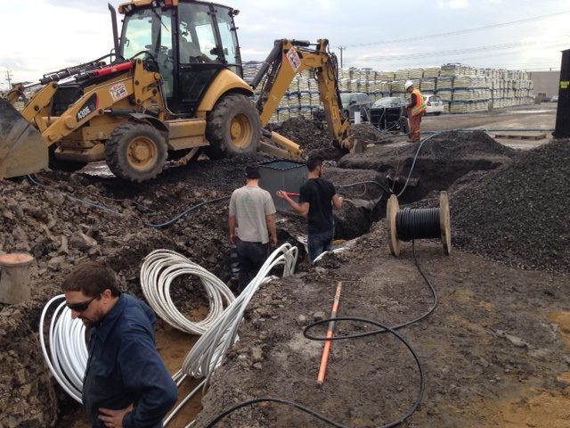 ERE remediation equipment on a job site