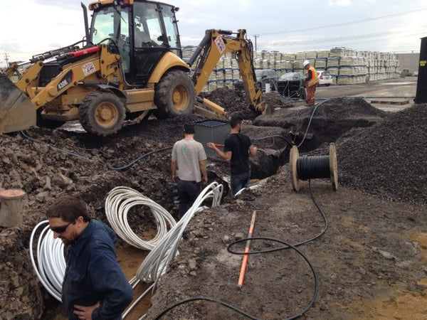 ERE remediation equipment on a job site