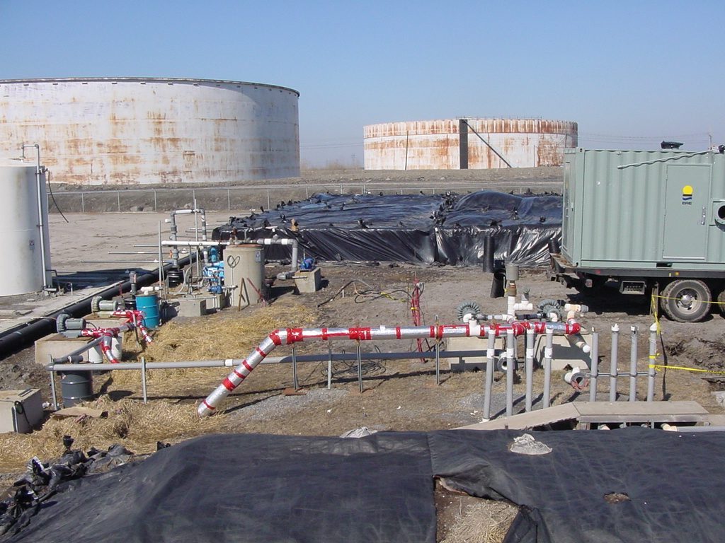 ERE remediation equipment on a job site