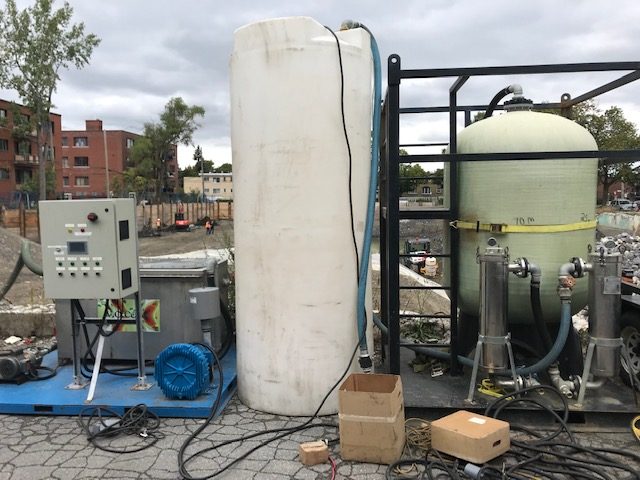 ERE remediation equipment on a job site