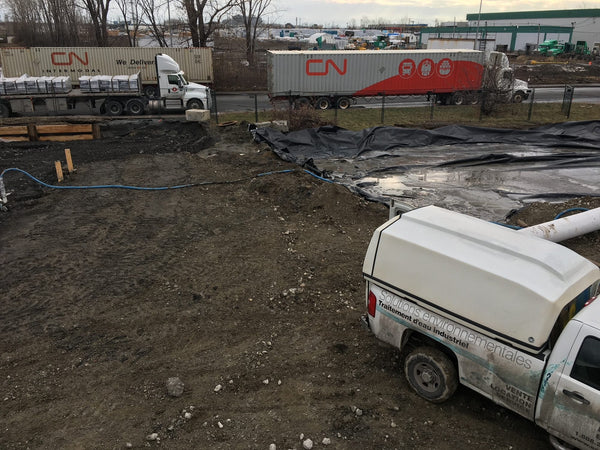 ERE remediation equipment on a job site